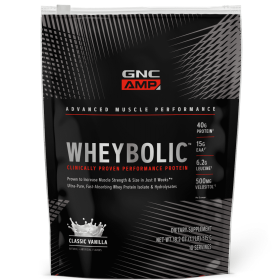 GNC AMP Wheybolic Protein Powder, Classic Vanilla, 1.1 lbs, 40g Whey Protein