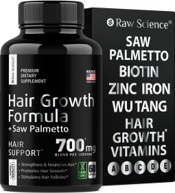 DHT Blocker Hair Growth Pills Vitamins Saw Palmetto for Men Women with Iron Stinging Nettle Hair Loss Biotin Supplement 60 Capsules