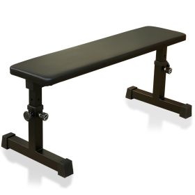 The Flat Weight Bench for Strength Training W/ 5-Level Adjustable Height