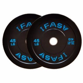 Olympic Weight Plates, Rubber Bumper Plates, 2 Inch Steel Insert 45lb Bundle Options Available for Home Gym Strength Training, Weightlifting