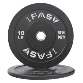 Olympic Weight Plates, Rubber Bumper Plates, 2 Inch Steel Insert 10lb Bundle Options Available for Home Gym Strength Training, Weightlifting