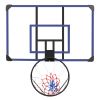 Wall-mounted basketball hoop, 45 x 29 inches shatterproof back, folding hoop, durable hoop and all-weather mesh for indoor and outdoor use