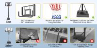 Basketball Hoop Basketball System 4.76-10ft Height Adjustable with 4 Basketball, Net Pocket, Inflator Set