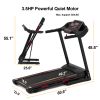 FYC Folding Treadmill for Home - 330 LBS Weight Capacity Running Machine with Incline/Bluetooth, 3.5HP 16KM/H Max Speed Foldable Electric Treadmill Ea