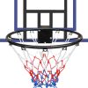 Wall-mounted basketball hoop, 45 x 29 inches shatterproof back, folding hoop, durable hoop and all-weather mesh for indoor and outdoor use