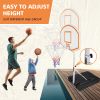 Poolside Basketball Hoop Portable Swimming Pool Basketball System Height Adjustable 3.1ft-4.7ft with 36" Backboard for Indoor Outdoor Use Orange